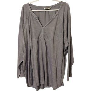 Sonoma Women's lavender purple long sleeve Top seersucker v neck